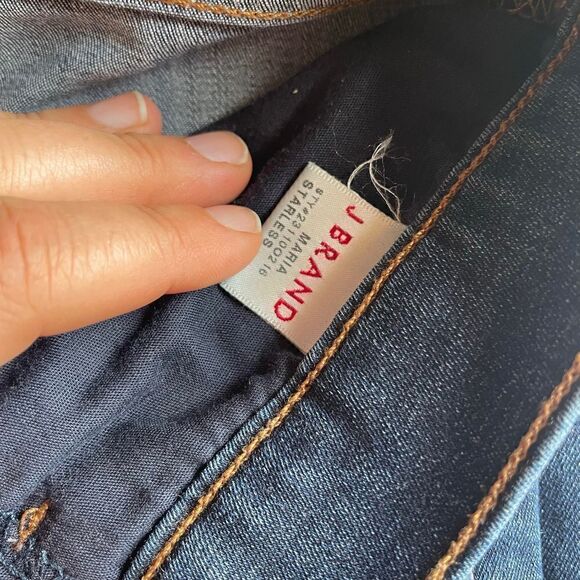 J BRAND | maria dark blue high rise skinny in starless wash 27 - Picture 6 of 11